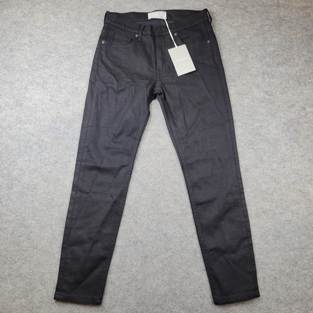Everlane Jeans Womens 26 Black Dark Wash‎ Skinny Ankle Stretch Denim 26x27